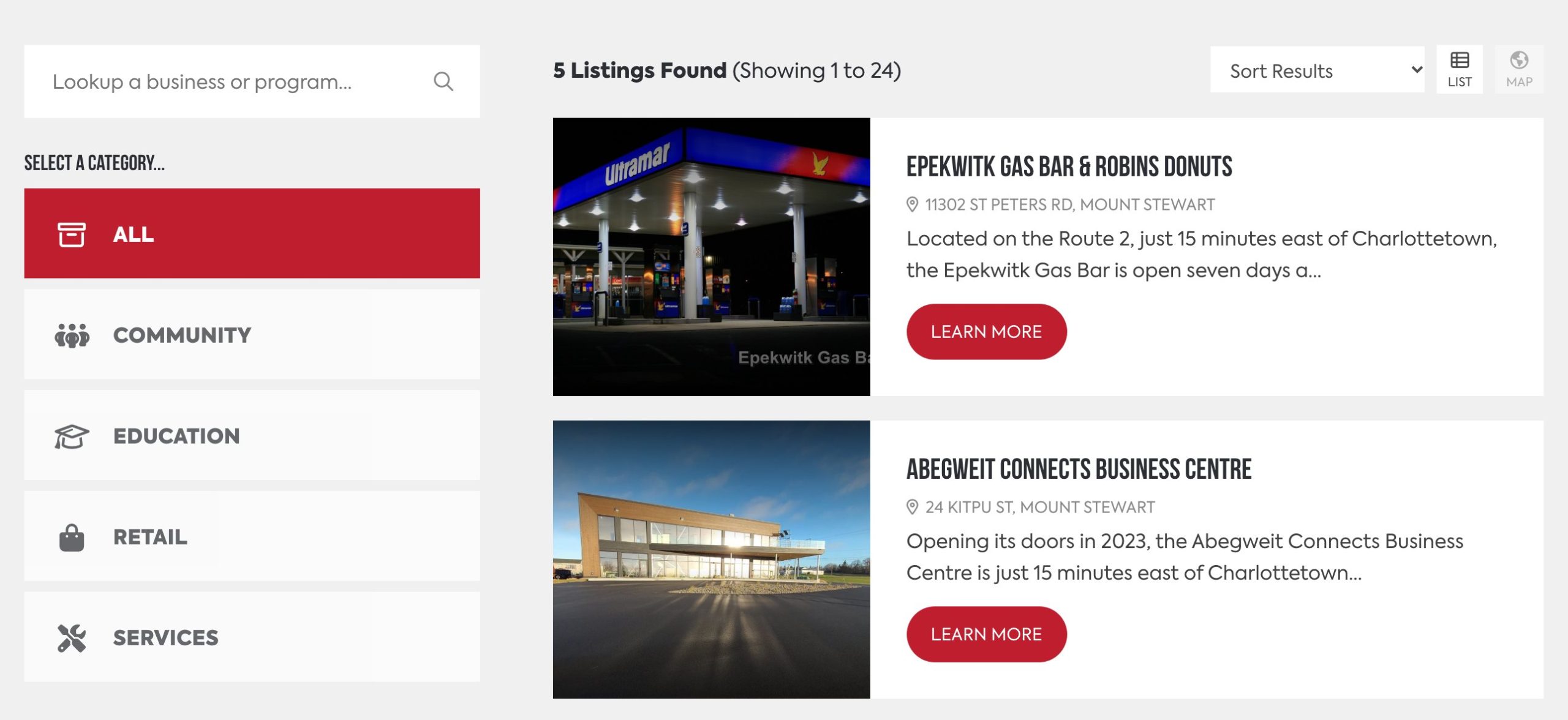 Abegweit Business Directory Abegweit First Nation business directory with category filters and business listings