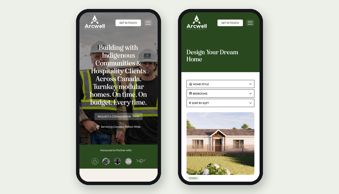 Arcwell Mobile Home Floor Plans Arcwell website on mobile: homepage and floor plans finder