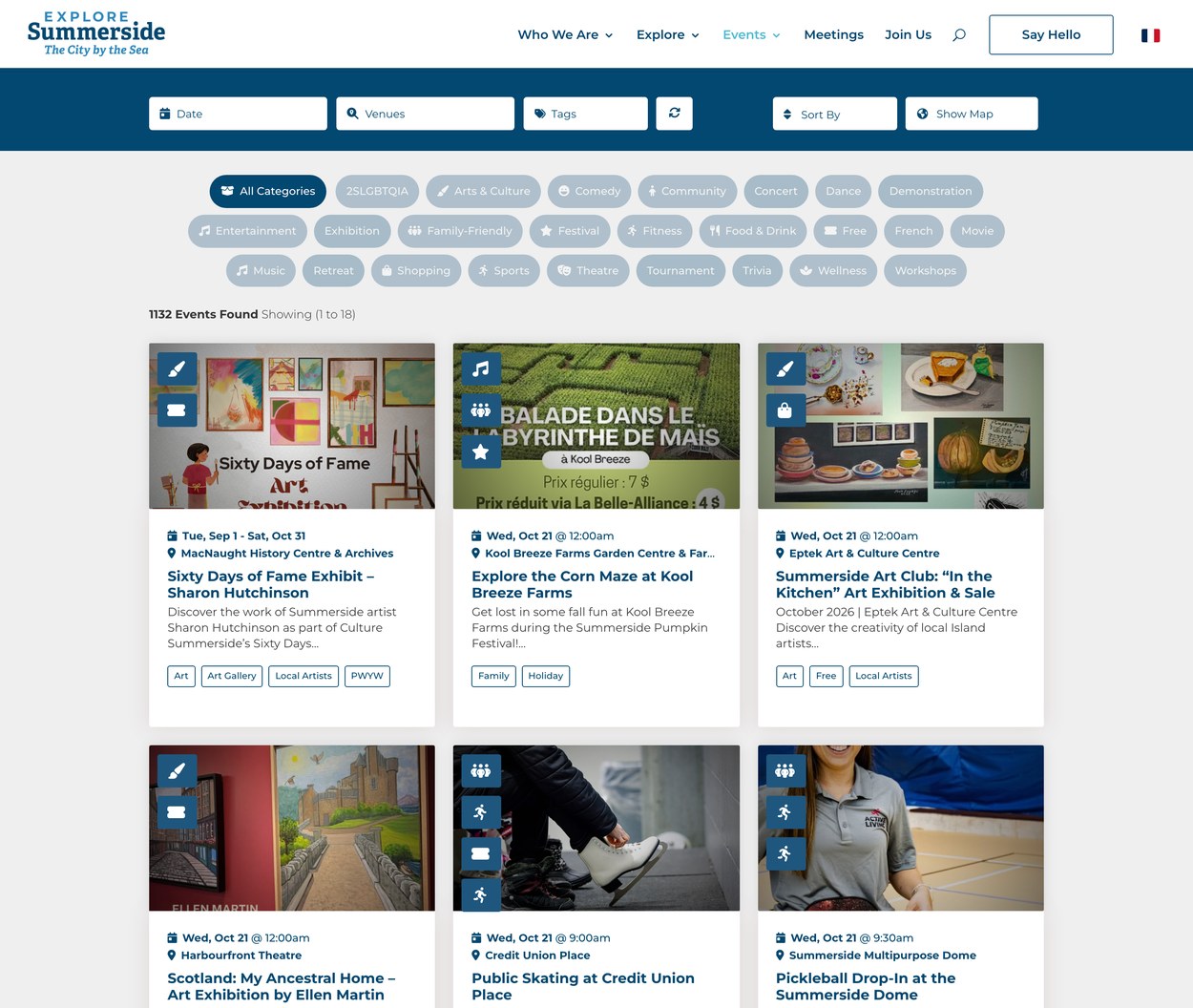 Explore Summerside Events Calendar Explore Summerside events calendar with search filters, category tags and upcoming event cards