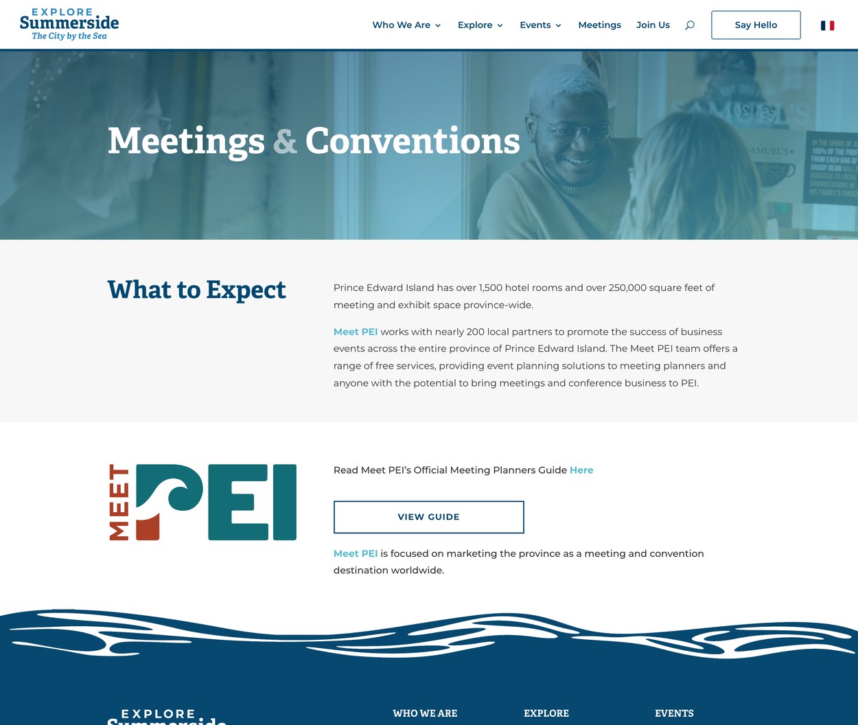 Explore Summerside Meetings Explore Summerside Meetings and Conventions page with information for event planners and Meet PEI