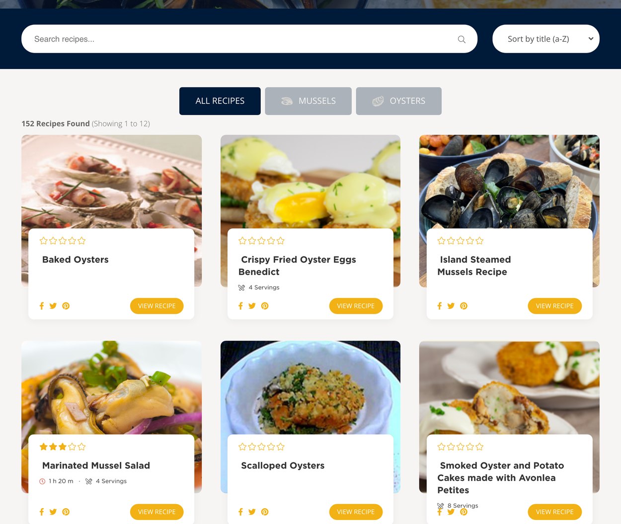 Social Shell Recipes The Social Shell recipe library with search, sort and mussels or oysters filters